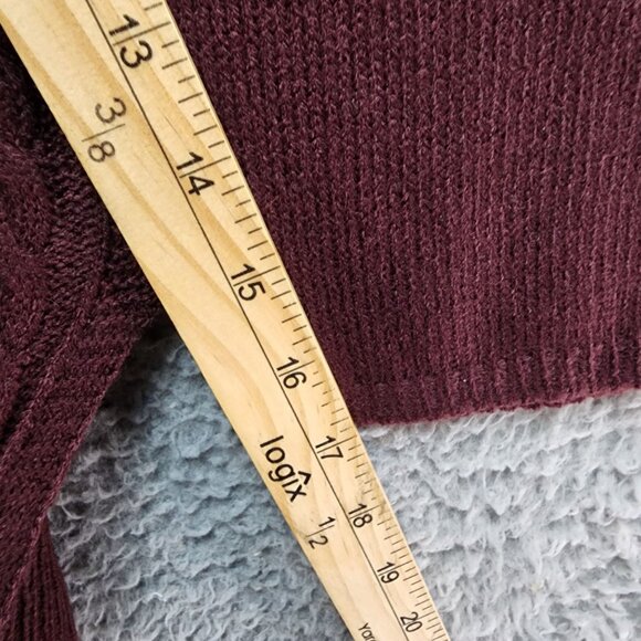 Lane Bryant Sweater Womens Plus 22/24 Burgundy Red 100% Acrylic Cable Knit *NWT* - Picture 8 of 10
